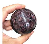 HZZGMANCAJ Quartz Crystals Sphere Ball Astrophyllite Garnet Crystal for Home Decoration (Size : Approx60-70mm)