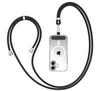 ï¼01 Nero)Wanme Cordino per Cellulare Universale, Regolabile Nylon Cordino da Collo con Toppa, Adatto a Tutti Gli Smartphone per iPhone Huaw