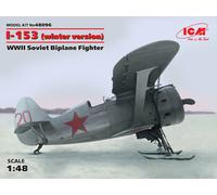 I-153, WWII Soviet Biplane Fighter (Winter Version) 1:48 Plastic Model Kit ICM