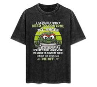 I Actually Don't Need to Control My Anger Everyone Around Me Unisex T-Shirt Printed Tee Graphic Top Men Black Shirt 3XL