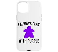 I Always Play With Purple Meeple Board Game Funny Custodia per iPhone 15 Plus