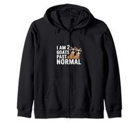 I Am 2 Goats Past Normal Animal Farmer Joke |---- Felpa con Cappuccio