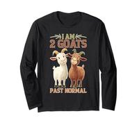 I Am 2 Goats Past Normal Animal Farmer Joke Maglia a Manica