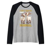 I Am 2 Goats Past Normal Animal Farmer Joke - Maglia con Maniche Raglan