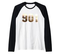 I am 901 Codice Area Memphis Tennessee City Bridge Regalo Maglia con Maniche Raglan