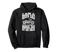 I Am A Biker Dad Motorcyle Divertente Frase per Nonno Felpa con Cappuccio