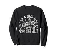 I Am A Biker Papa Frase Divertente per Nonno Motociclista Felpa