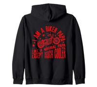 I Am A Biker Papa Frase Divertente per Nonno Motociclista Felpa con Cappuccio