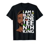 I Am A Black Juneteenth King Melanin Bruh Padre Uomini Re Maglietta