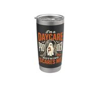 I Am A Daycare Provider Nothing Spaventes Me Halloween Ghost Bicchiere termico in acciaio inox doppia parete