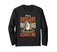 I Am A Daycare Provider Nothing Spaventes Me Halloween Ghost Maglia a Manica