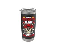 I Am A Firefighter Dad Fireman Firefighters Lovers Bicchiere termico in acciaio inox doppia parete