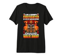 I Am A Grumpy Firefighter Fireman Proud Firefighters Lovers Maglietta Premium