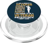 I Am A Grumpy Veteran Proud to Be Veteran Patriotic Military PopSockets PopGrip per MagSafe