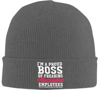 I Am A Proud Boss of Freaking Awesome Employees Berretto A Maglia Elasticizzata Beanie Hat Morbido Cappello A Cuffia per Sci Donna Uomini