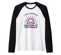 I Am A Shining Star Illumina Il Mondo Maglia con Maniche Raglan