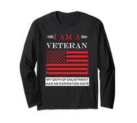 I am A Veteran My Oath Has No Expiration Men's Veteran Maglia a Manica