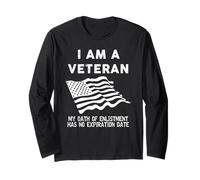 I am A Veteran My Oath Has No Expiration Men's Veteran Maglia a Manica