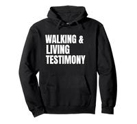 I am A Walking Living Testimony Overcomer, Survivor, Regali Felpa con Cappuccio