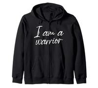 I Am A Warrior Motivational Self Empowerment Citazione Felpa con Cappuccio