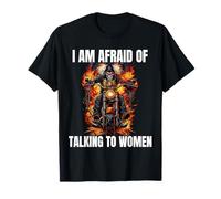 I Am Afraid Of Talking To Women Cringe Skeleton Maglietta
