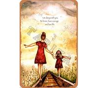 I Am Always With You Be Brave Have Courage And Love Life Vintage Look Iron 20X30 CM Decoration Crafts Sign for Home Kitchen Bathroom Farm Garden Garage Inspirational Quotes Wall Decor