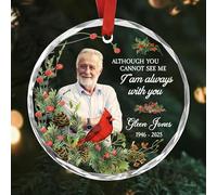 I Am Always with You Foto personalizzata Ornamenti cardinali di Natale per albero di Natale Personalizzato in Loving Memory Ornamento Decorazioni di memoria per la perdita dei propri cari Lutto Idee