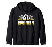 I Am An Engineer Engineering Humor Design Felpa con Cappuccio