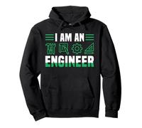 I Am An Engineer Engineering Humor Design Felpa con Cappuccio