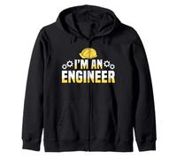 I Am An Engineer Engineering Humor Design Felpa con Cappuccio