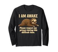 I Am Awake Please Respect Funny Sarcastic Tween And Teens Maglia a Manica