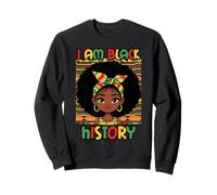 I Am Black History Afro Ragazza Afro Americana Ragazze Bambini Felpa