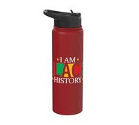 I Am Black History - Diritti Civili - Black Empowerment Stainless Steel Insulated Water Bottle