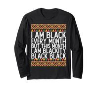I Am Blackity Black Black History Month Bambini Uomini Donne Regali Maglia a Manica