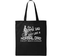 I AM BMX Dad Just Like A Normal Dad Except Much Cooler Borsa tote in cotone ecologico naturale nero, Nero , Taglia unica