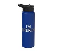 I am Broken sono pazzo Stainless Steel Insulated Water Bottle