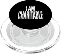 I Am Charitable Donation Puns Clever Witty - PopSockets PopGrip per MagSafe