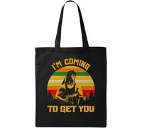 I Am Coming to Get You Borsa Tote in Cotone Ecologico Naturale Nero, Nero , Taglia unica