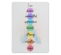I Am Divine Connected Yoga Metal Sign Spiritual Affirmation Tin Plaque For Room Studio Wall Decor 8 X 12 inch