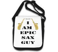 I am Epic Sax Guy Borsa a tracolla Bianco, bianco, Taglia unica