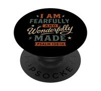 I Am Fearfully And Wonderfully Made Salmo 139 14 Versetto PopSockets PopGrip Adesivo