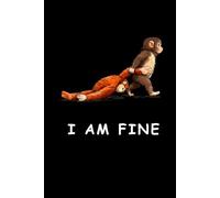 "I Am Fine." Punch Monkey (Panchi-kun) & Stuffed Orangutan Plushie - 6x9 Lined Journal: Relatable Japanese Macaque Lined Notebook - Humor Gift