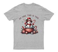 I Am Fine This T-Shirt Unisex Regalo Retro Divertente Donna Vintage...