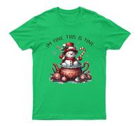 I Am Fine This T-Shirt Unisex Regalo Retro Divertente Donna Vintage...