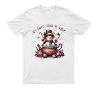 I Am Fine This T-Shirt Unisex Regalo Retro Divertente Donna Vintage...