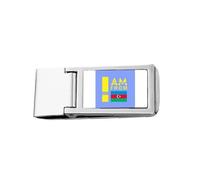 I Am from Azerbaigian Art Deco Fashion Slim Money Clip Acciaio Titolare Tasca Portafoglio