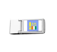 I Am from Cote Divoire Art Deco Fashion Slim Money Clip in acciaio inox titolare Pocket Wallet