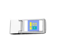 I Am from Kazakstan Art Deco Fashion Slim Money Clip Acciaio Titolare Pocket Wallet
