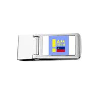I Am from Liechtenstein Art Deco Fashion Slim Money Clip in acciaio titolare Pocket Wallet