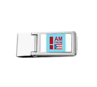 I Am from Puerto Rico Art Deco Fashion Slim Money Clip in acciaio titolare Pocket Wallet